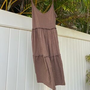 SMALL Brown Tiered sun Dress